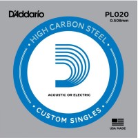 D'ADDARIO PL020 - Plain Steel одиночная струна .020