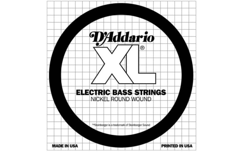 D'Addario SXL070 XL Nickel Wound Отдельная струна для бас-гитары, никелированная, .070
