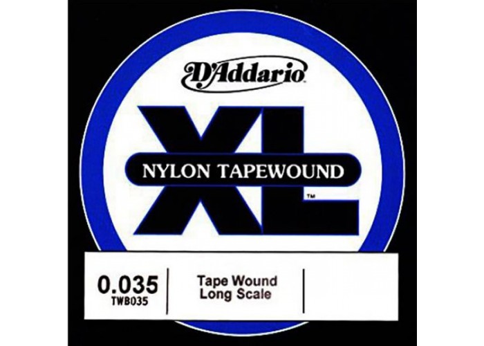 D'Addario TWB035 Tapewound Отдельная струна для бас-гитары, нейлоновая оплетка, 035