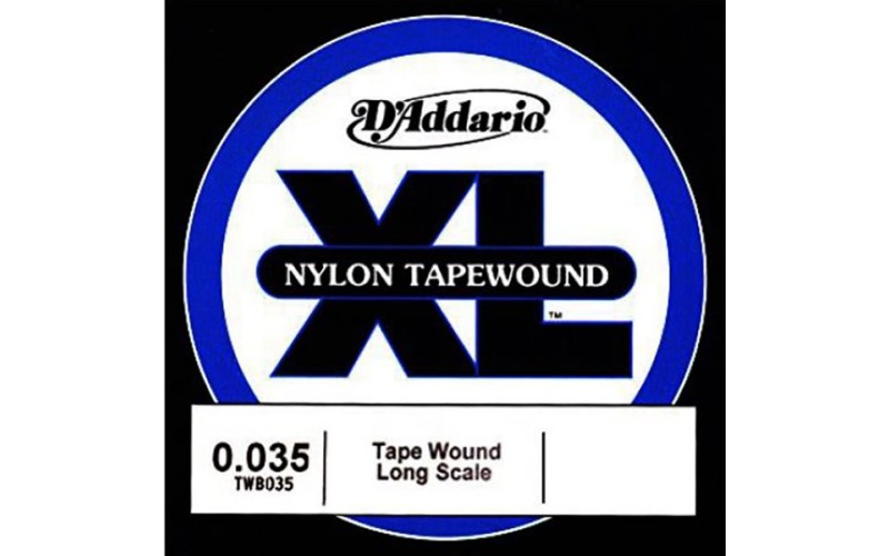 D'Addario TWB035 Tapewound Отдельная струна для бас-гитары, нейлоновая оплетка, 035