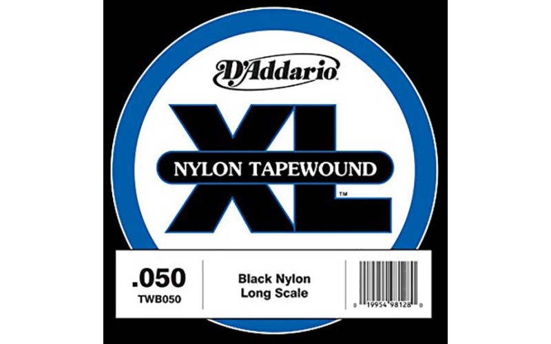D'Addario TWB050 Tapewound Отдельная струна для бас-гитары, нейлоновая оплетка, 050
