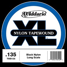 D'Addario TWB135 Tapewound Отдельная струна для бас-гитары, нейлоновая оплетка, 135