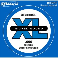 D'Addario XB090SL Nickel Wound Отдельная струна для бас-гитары, никелированная, .090, Super Long