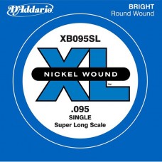 D'Addario XB095SL Nickel Wound Отдельная струна для бас-гитары, никелированная, .095, Super Long