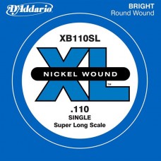 D'Addario XB110SL Nickel Wound Отдельная струна для бас-гитары, никелированная, .110, Super Long