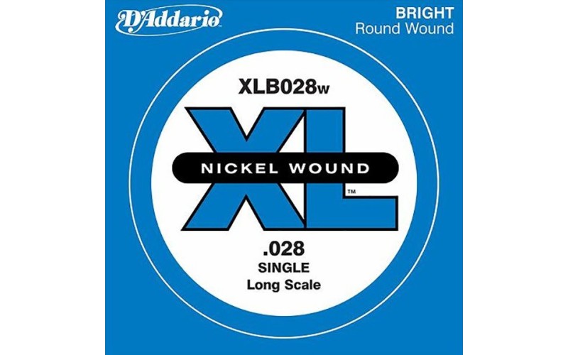D'ADDARIO XLB028W - одиночная струна для бас-гитары, .028