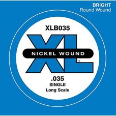 D'Addario XLB035 Nickel Wound Отдельная струна для бас-гитары, никелированная, .035