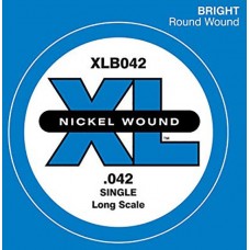 D'Addario XLB042 Nickel Wound Отдельная струна для бас-гитары, никелированная, .042