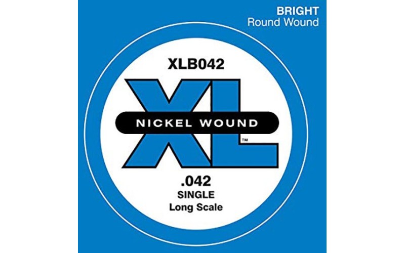 D'Addario XLB042 Nickel Wound Отдельная струна для бас-гитары, никелированная, .042