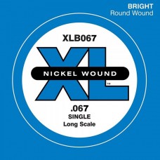 D'Addario XLB067 Nickel Wound Отдельная струна для бас-гитары, никелированная, .067