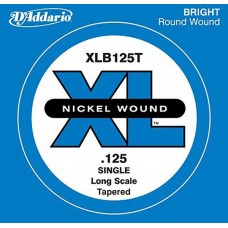 D'Addario XLB125T Nickel Wound Tapered Отдельная струна для бас-гитары, никелированная, .125