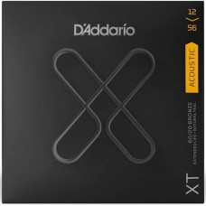 D'ADDARIO XTABR1256  струны для акустической гитары, бронза 80/20, с защитным покрытием, 12-56
