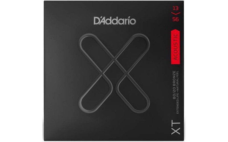 D'ADDARIO XTABR1356 струны для акустической гитары, бронза 80/20, с защитным покрытием, 13-56