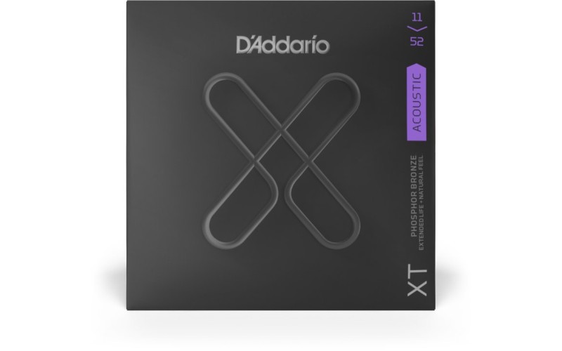 D'ADDARIO XTAPB1152 струны для акустической гитары, серия XT, фосфорная бронза, 11-52