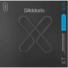 D'Addario XTAPB1253-3P Струны для акустической гитары, фосф.бронза, 12-53, с покрытием, 3 комплекта