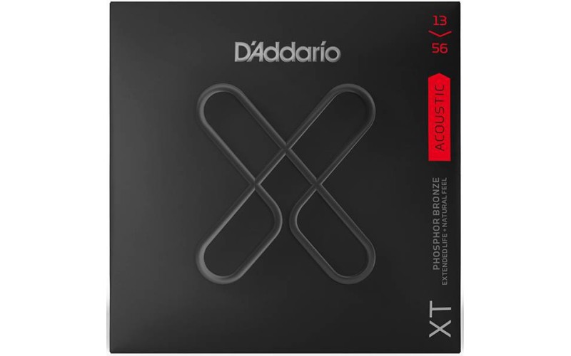 D'ADDARIO XTAPB1356 струны для акустической гитары, серия XT, фосфорная бронза, 13-56