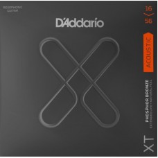 D'Addario XTAPB1656 XT Комплект струн для акустической гитары, фосф.бронза, 16-56, с покрытием