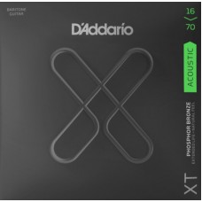 D'Addario XTAPB1670 XT Комплект струн для акустической гитары, фосф.бронза, 16-70, с покрытием