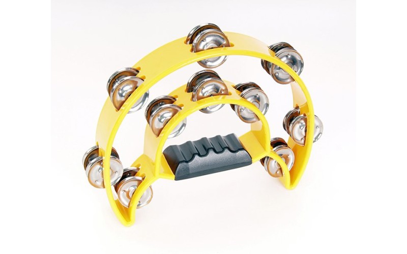 DADI MT01 Тамбурин двойной полумесяц, пластиковый, 20 пар бубенцов