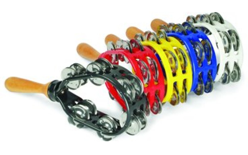 DADI MT8 Тамбурин ракетка, пластиковый, 12 пар бубенцов