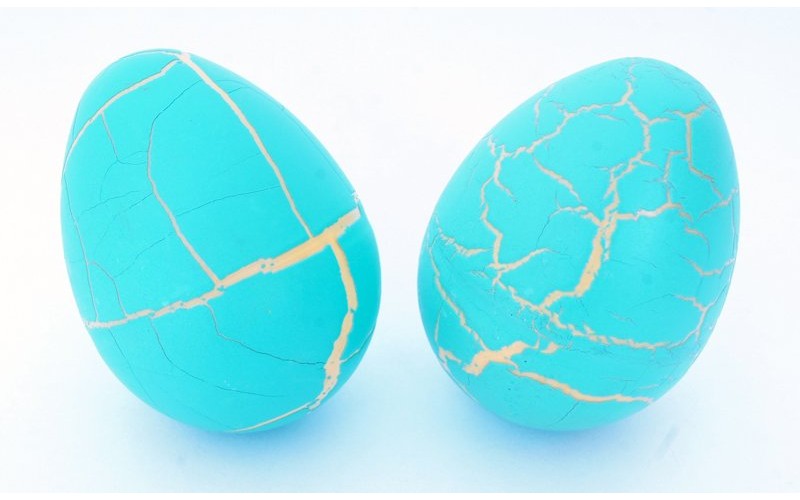 DADI SE5 Маракас-яйцо, пара, раскрашен под яйца динозавра. Разного цвета и массы