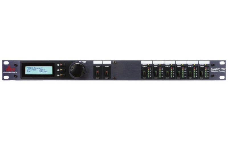 dbx ZonePro 1260 - аудио процессор для многозон. систем.12 вх.-2 балан. мик/лин Phoenix, 8 RCA, S/PD