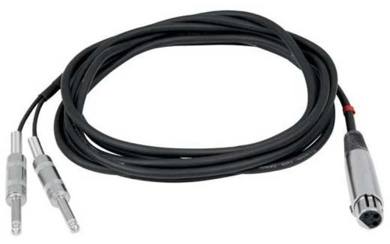 Ddrum 6997 - кабель XLR(F) - 2 jack для подключения триггера к модулю