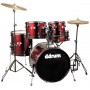 Ddrum D120B BR - Удар. установка (2 кор): 5 бараб., тарелка, стойки, педаль, палочки , цвет красный