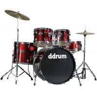 Ddrum D2 BR - удар. установка (2 коробки): 5 бараб., 2 тарелки, стойки, педаль, палочки,цвет-красный