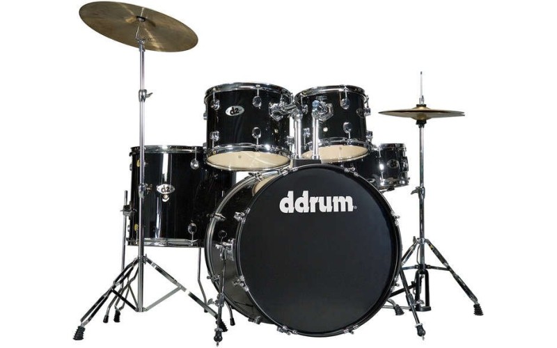 Ddrum D2 MB - удар. установка (2 коробки): 5 бараб., 2 тарелки, стойки, педаль, палочки, цвет-черный