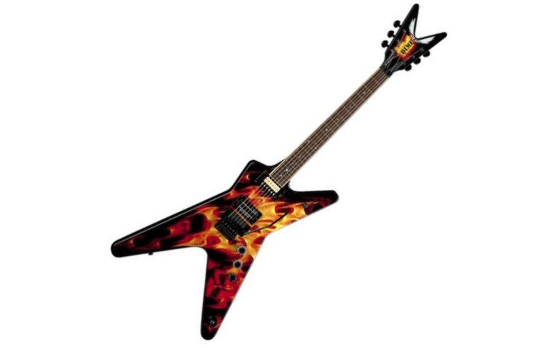 DEAN DBDF - электрогитара,22 лада,24 3/4,HH,2V+1T, Floyd Rose, графика Flame