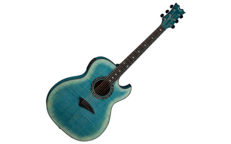 DEAN EXFM FD - электроакустическая гитара, EQ, тюнер, огненный клен, цвет бирюзовый