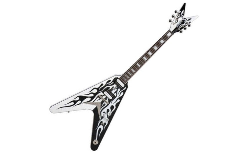 DEAN MS CUSTOM FLAMES - электрогитара «стрела», с кейсом