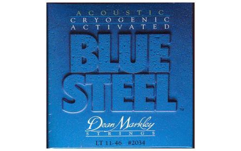 DEAN MARKLEY 2034 Blue Steel LT -струны для акустической гитары (92% медь, 8% цинк) толщина 11-46
