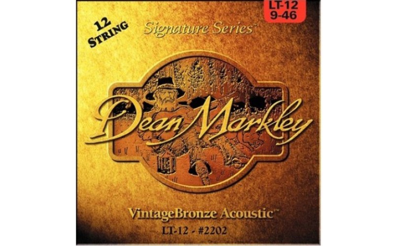 DEAN MARKLEY 2202 Vintage Bronze LT -струны для 12-струн. акустич. гитары (85% медь,15% цинк)