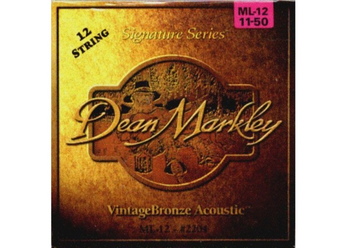 DEAN MARKLEY 2204 Vintage Bronze ML -струны для 12-струн. акустич. гитары (85% медь,15% цинк)