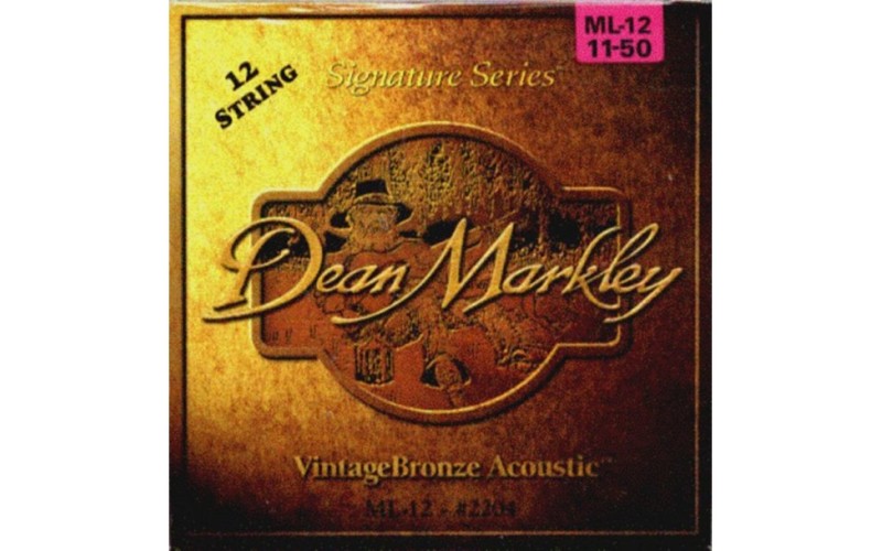 DEAN MARKLEY 2204 Vintage Bronze ML -струны для 12-струн. акустич. гитары (85% медь,15% цинк)