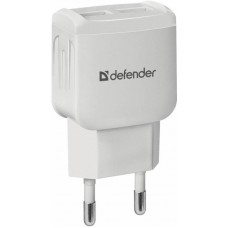 DEFENDER 83580 Сетевой адаптер UPA-22 белый, 2xUSB, 2.1А