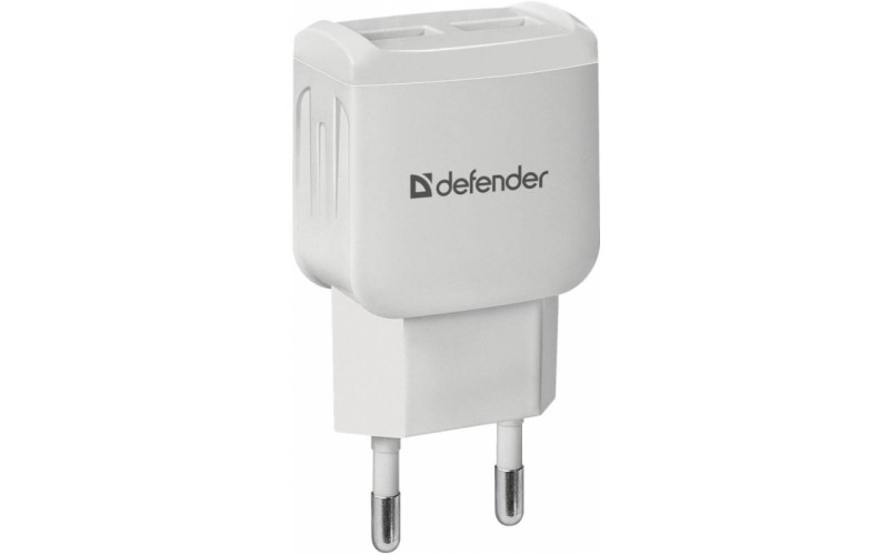 DEFENDER 83580 Сетевой адаптер UPA-22 белый, 2xUSB, 2.1А