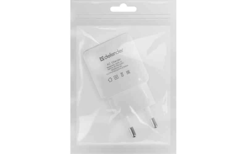 DEFENDER EPA-12 - Сетевой адаптер 2 порта USB, 5V/2А