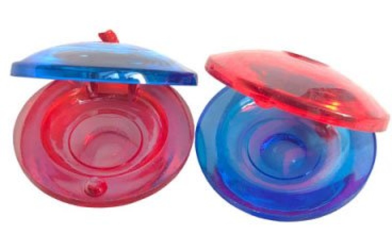 DEKKO G-10-1 Кастаньеты, пластик, красные, синие, 6 см.