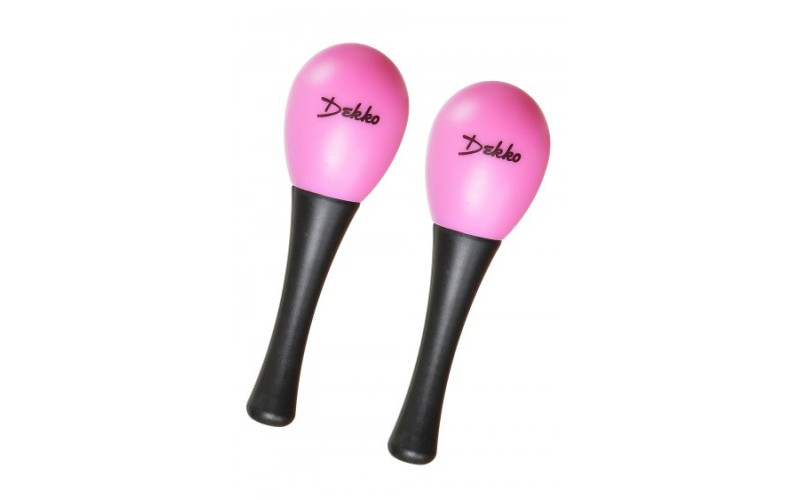 DEKKO M10 PK Маракасы (тип шейкер) авторские (2 шт.), 13 см, пластиковые, цвет - розовый