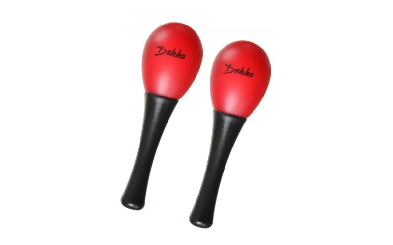 DEKKO M10 RD Маракасы (тип шейкер) авторские (2 шт.), 13 см, пластиковые, цвет - красный
