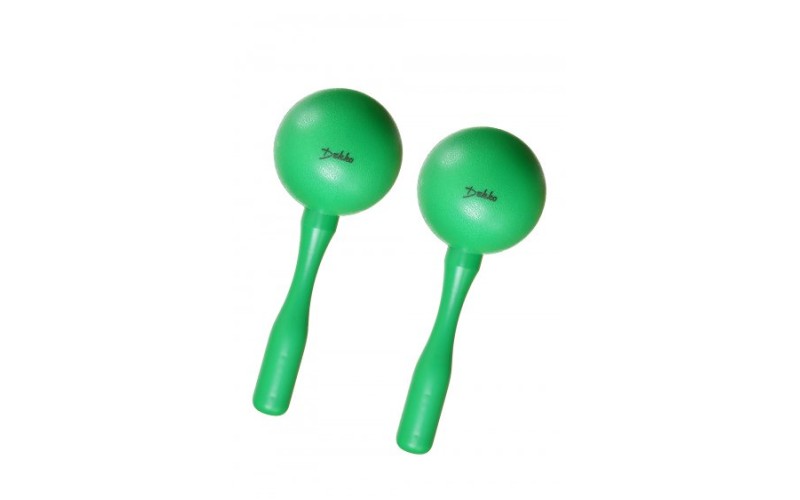 DEKKO M5 GR Маракасы (тип шейкер) авторские (2 шт.), 21 см., пластиковые, цвет - зелёный