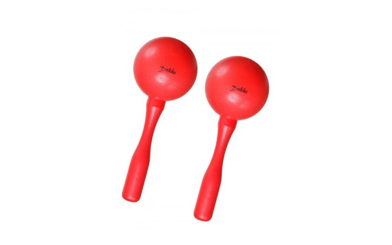 DEKKO M5 RD Маракасы (тип шейкер) авторские (2 шт.), 21 см., пластиковые, цвет - красный