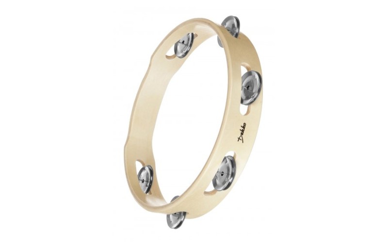 DEKKO T9-6 Тамбурин деревянный корпус, круглой формы, диаметр 22 см