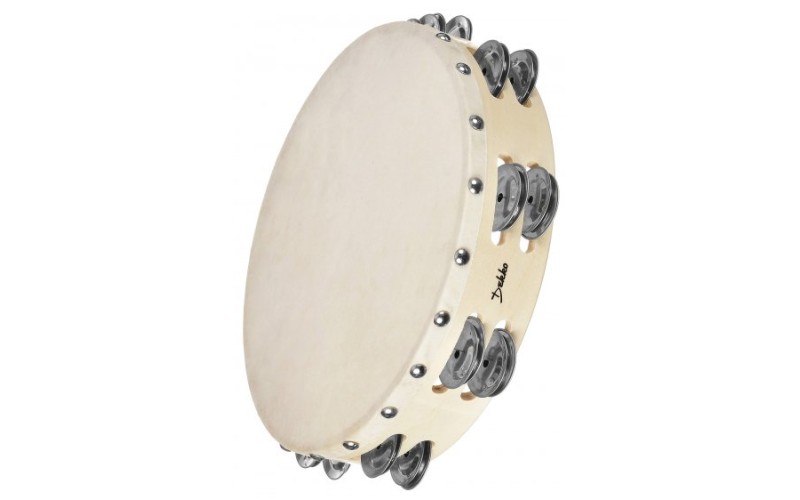 DEKKO TH12-18 Бубен, деревянный корпус, диаметр 30 см, кожаная мембрана, 18 пар тарелочек