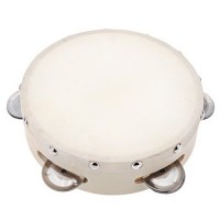 DEKKO TH6-4 Бубен, деревянный корпус, диаметр 15 см, кожаная мембрана, 4 пары тарелочек