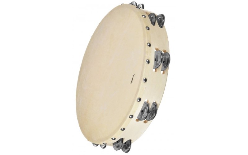 DEKKO TH9-12 Бубен, деревянный корпус, диаметр 22 см, кожаная мембрана, 12 пар тарелочек