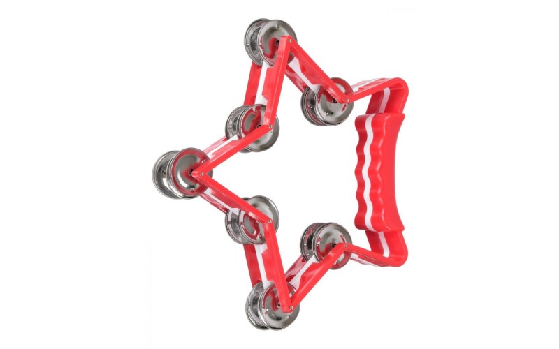 DEKKO TX9-14 RD Тамбурин в форме звезды КРАСНЫЙ